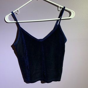 Forever 21 velvet tank crop top
